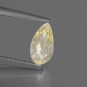 Saphir jaune naturelle briolette, 1,31 ct, VVS-VS