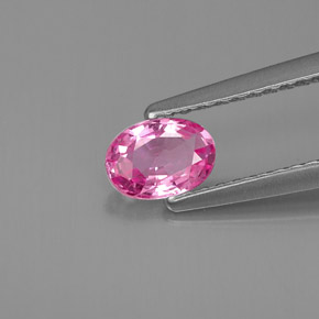 Saphir rose naturelle coupe ovale, 0,52 ct, VS