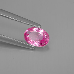 Saphir rose naturelle coupe ovale, 0,52 ct, VS