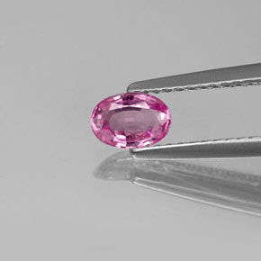 Saphir rose naturelle coupe ovale, 0,46 ct, VVS