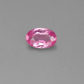 Saphir rose naturelle coupe ovale, 0,54 ct, VS