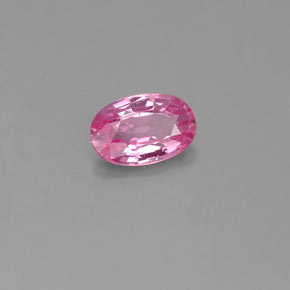 Saphir rose naturelle coupe ovale, 0,54 ct, VS