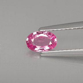 Saphir rose naturelle coupe ovale, 0,51 ct, VVS