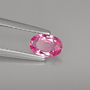 Saphir rose naturelle coupe ovale, 0,51 ct, VVS