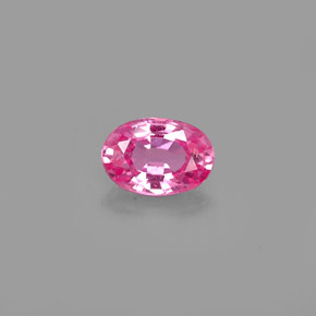 Saphir rose naturelle coupe ovale, 0,49 ct, VVS