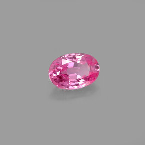 Saphir rose naturelle coupe ovale, 0,49 ct, VVS