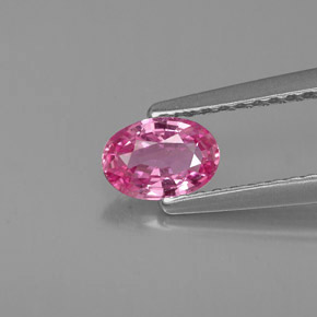 Saphir rose naturelle coupe ovale, 0,51 ct, VVS