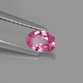 Saphir rose naturelle coupe ovale, 0,51 ct, VVS