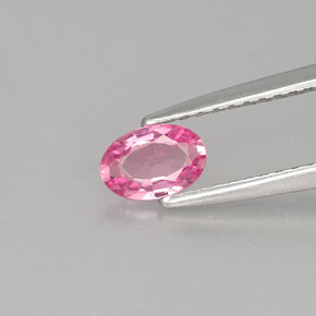 Saphir rose naturelle coupe ovale, 0,42 ct, IF