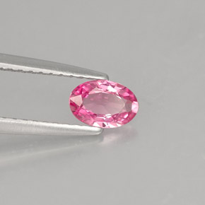 Saphir rose naturelle coupe ovale, 0,42 ct, IF