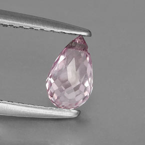 Saphir rose naturelle briolette, 0,69 ct, VS-SI