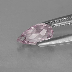 Saphir rose naturelle briolette, 0,69 ct, VS-SI