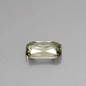 Saphir vert naturelle taille émeraude, 1,12 ct, VVS-VS