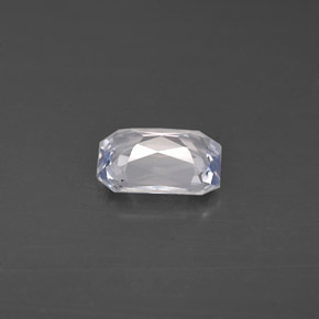 Saphir blanc naturelle taille émeraude, 0,98 ct, VVS