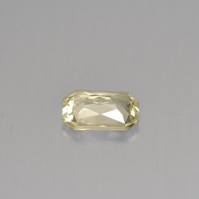 Saphir jaune naturelle taille émeraude, 0,77 ct, VVS