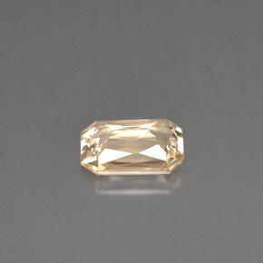 Saphir orange naturelle taille émeraude, 0,86 ct, VS