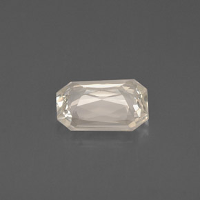 Saphir blanc naturelle taille émeraude, 0,87 ct, VVS-VS