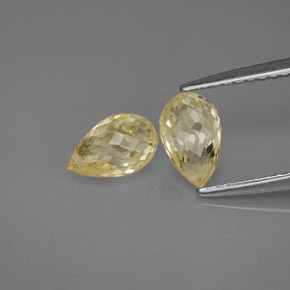 Achetez naturel ct jaune saphir gems, briolette, en provenance tanzanie chez gemselect. en stock, livraison internationale!