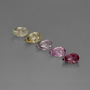 Achetez naturel ct multicolore saphir gems, briolette, en provenance tanzanie chez gemselect. en stock, livraison internationale!