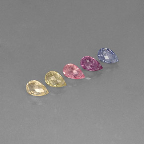 Achetez naturel ct multicolore saphir gems, briolette, en provenance tanzanie chez gemselect. en stock, livraison internationale!