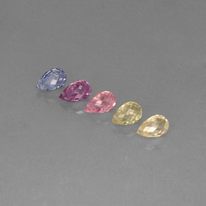Achetez naturel ct multicolore saphir gems, briolette, en provenance tanzanie chez gemselect. en stock, livraison internationale!