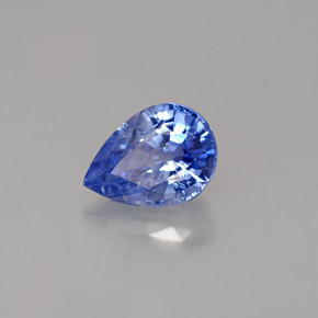Saphir bleue naturelle en forme de poire, 0,98 ct, VVS