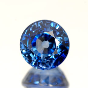 Saphir bleue naturelle coupe roude, 1,60 ct, VS-SI