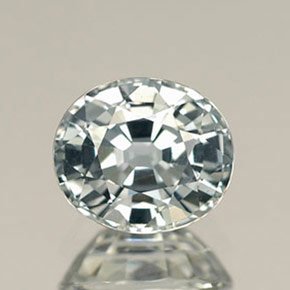 Saphir vert naturelle coupe ovale, 1,25 ct, IF