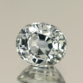 Saphir vert naturelle coupe ovale, 1,25 ct, IF