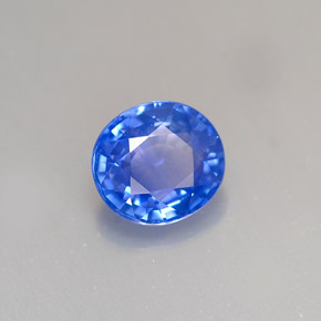 Saphir bleue naturelle coupe ovale, 1,30 ct, VS