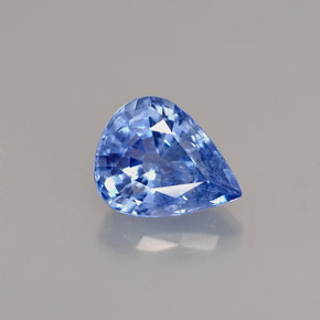 Saphir bleue naturelle en forme de poire, 1,51 ct, VS-SI