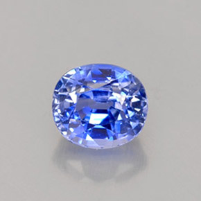 Saphir bleue naturelle coupe ovale, 1,02 ct, VVS-VS
