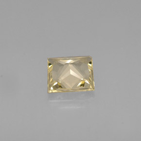 Saphir jaune naturelle carré, 0,82 ct, VVS