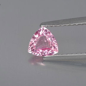 Saphir rose naturelle trillion, 0,64 ct, VS