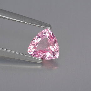 Saphir rose naturelle trillion, 0,64 ct, VS