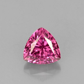 Saphir rose naturelle trillion, 0,71 ct, VVS