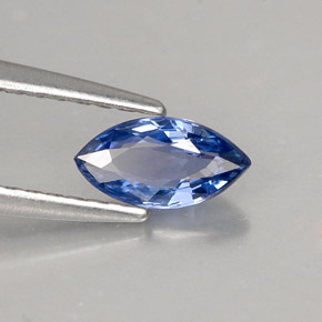 Saphir bleue naturelle marquise, 0,52 ct, VVS-VS