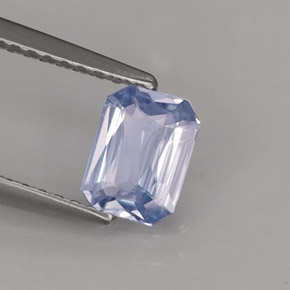 Saphir violet naturelle taille émeraude, 0,77 ct, VS-SI