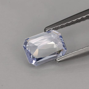 Saphir violet naturelle taille émeraude, 0,77 ct, VS-SI