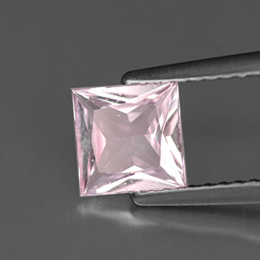 Saphir rose naturelle carré, 1,00 ct, VS