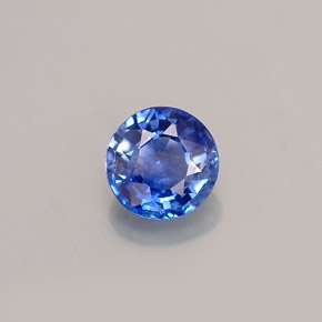 Saphir bleue naturelle coupe roude, 0,93 ct, VS