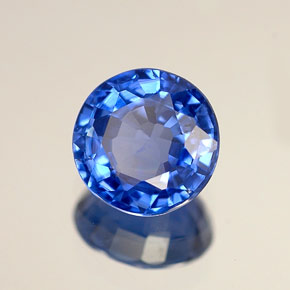Saphir bleue naturelle coupe roude, 0,99 ct, VS