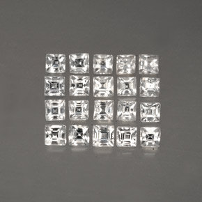 Achetez naturel ct blanc saphir gems, carré, en provenance madagascar chez gemselect. en stock, livraison internationale!