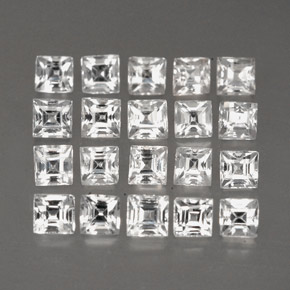 Achetez naturel ct blanc saphir gems, carré, en provenance madagascar chez gemselect. en stock, livraison internationale!