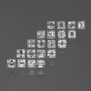 Achetez naturel 1,80ct blanc saphir gems, carré, en provenance madagascar chez gemselect. en stock, livraison internationale!