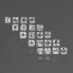 Achetez naturel 1,80ct blanc saphir gems, carré, en provenance madagascar chez gemselect. en stock, livraison internationale!