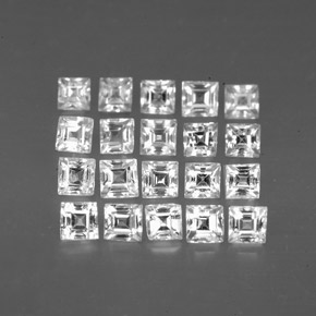 Achetez naturel ct blanc saphir gems, carré, en provenance madagascar chez gemselect. en stock, livraison internationale!