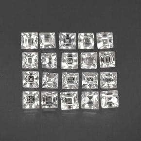 Achetez naturel ct blanc saphir gems, carré, en provenance madagascar chez gemselect. en stock, livraison internationale!