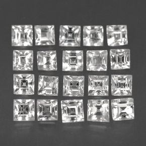 Achetez naturel ct blanc saphir gems, carré, en provenance madagascar chez gemselect. en stock, livraison internationale!