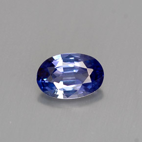 Saphir violet naturelle coupe ovale, 0,52 ct, VVS